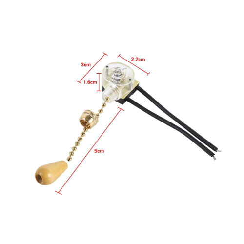 Pull Chain Switch for Ceiling Fan Lamp 250V 125V 4Pcs 2