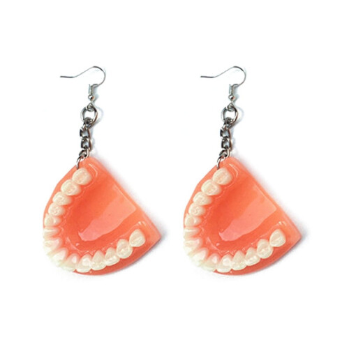 Cercei dentari din rășină, model dentar 3D, 1 pereche