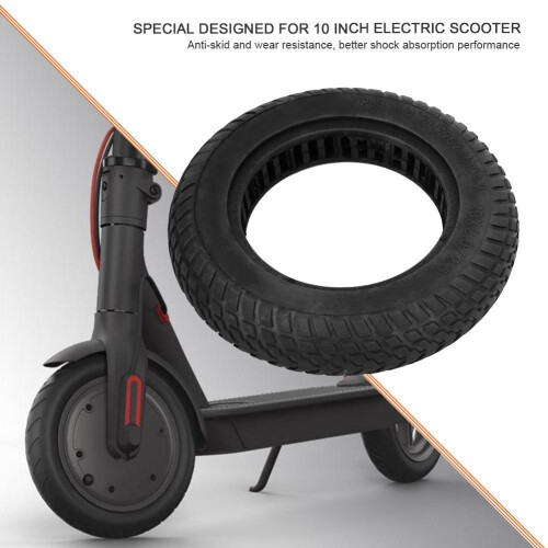 Pneu sólido sem câmara, resistente e à prova de explosão, para scooter elétrica de 10 polegadas.