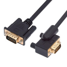 CY100CM90Grad rechtwinkliges VGA RGB-Verlängerungskabel (Stecker auf Stecker), 3COAX+6C für Monitor, Projektor, Computer