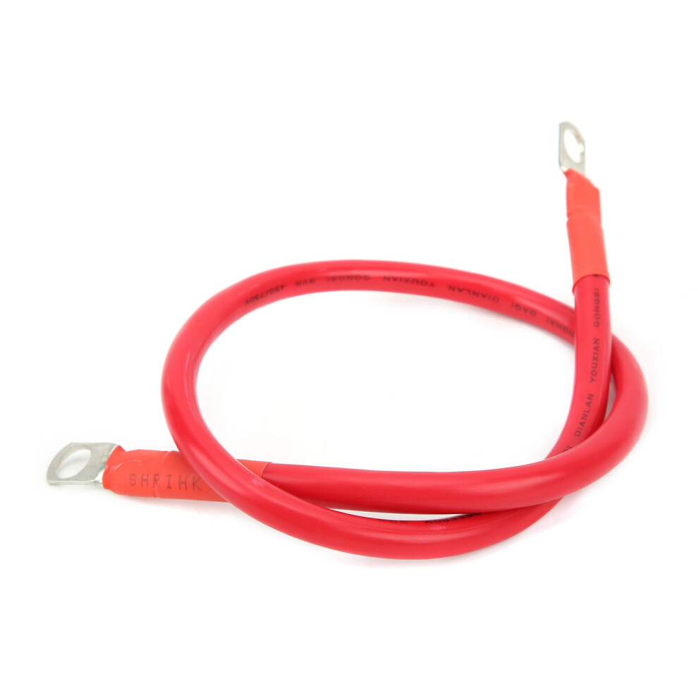 23.6In 4Awg 25Mmâ² Ground Wire 150A For Battery, Inverter, Fuse Red 4931390780424