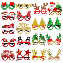 Ensemble de 18 lunettes à paillettes de Noël TETOU – Décoration de Noël mignonne, lunettes de déguisement, cadeaux et présents pour les