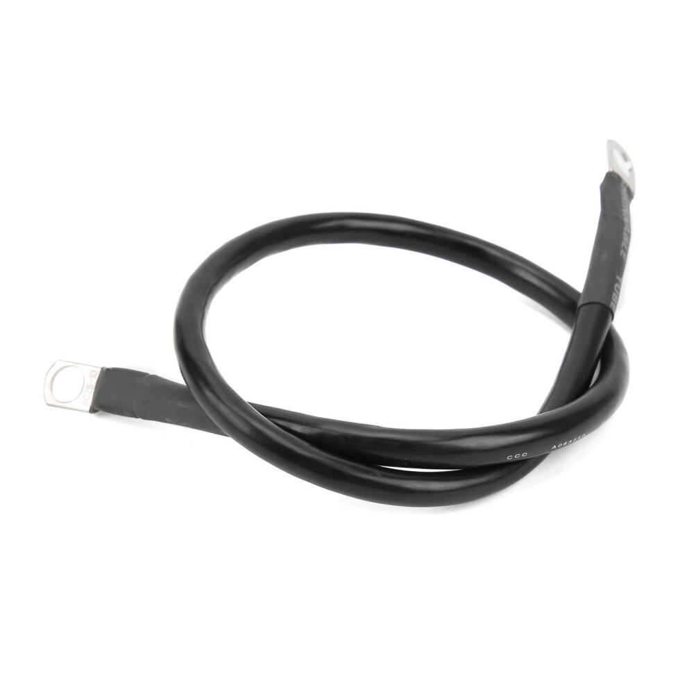 Earth Cable 23.6In 4Awg 25Mmâ² 150A Ground Wire For Inverter Fuse Holder Black 8251390780436
