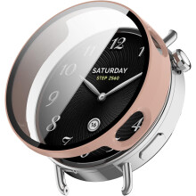 XiHAMA-skal kompatibelt med Xiaomi Watch S4 41mm – reptåligt PC-skal + skärmskydd i härdat glas (1-pack)