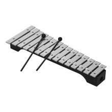 Xylophone Glockenspiel Wooden Base Aluminum Bars 15 Notes