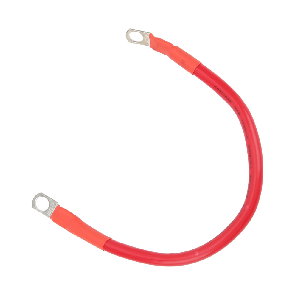 Battery & Inverter Ground Wire 11.8In 4Awg 25Mmâ² Flexible Earth Cable 150A Red 5011390780392