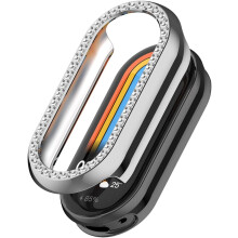 XiHAMA Diamond Case kompatibel mit Xiaomi Smart Band 10/10NFC – Glitzernde, stoßfeste PC-Bumper-Schutzhülle (nur Hülle, keine Displayschutzfolie)