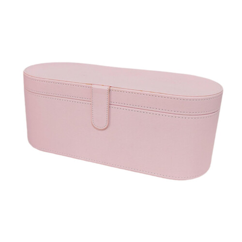 Étui rigide pour sèche-cheveux en cuir PU, portable et compact, rose