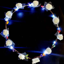 Guirlanda de flores de espuma com luz LED, guirlanda com 10 luzes LED.
