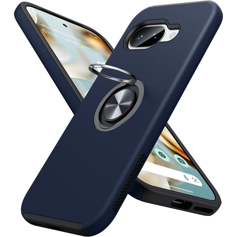 Google Pixel 9A Case Â Dual-Layer Military-Grade Shockproof Cover With Metal Ring Holder & Kickstand, Slim Fit 9028731240251