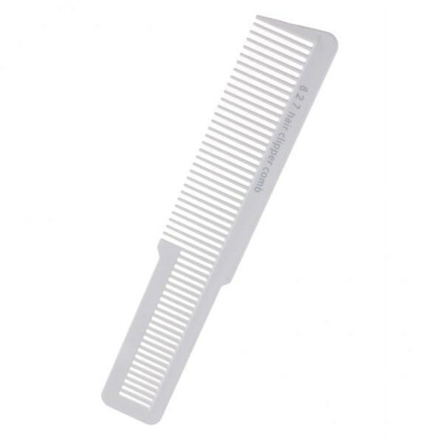 4x Professionele platte haarkam voor kappers en salons, wit