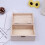 Plain Wooden Square Storage Boxes with Hinged Lid Decorative Craft Keepsake Wedding Gift Box, S 1PC 6