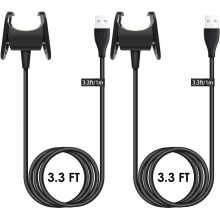 Cablu de încărcare compatibil cu Fitbit Charge3/Charge4, pachet de 2 cabluri de încărcare USB de 3,3 ft cu adaptor de andocare