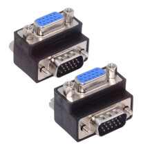 CY2pcs/lote Adaptador de extensión VGA RGB HDB15Pin tipo tornillo macho a tipo tuerca hembra para pantallas de monitor