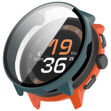 XiHAMA hårt PC-skal med skärmskydd i härdat glas kompatibelt med SUUNTO RUN48.4mm, grönt