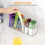 Clear 6 Section Kitchen Storage Container Removable Dividers Customizable Space for Countertop Organization 7