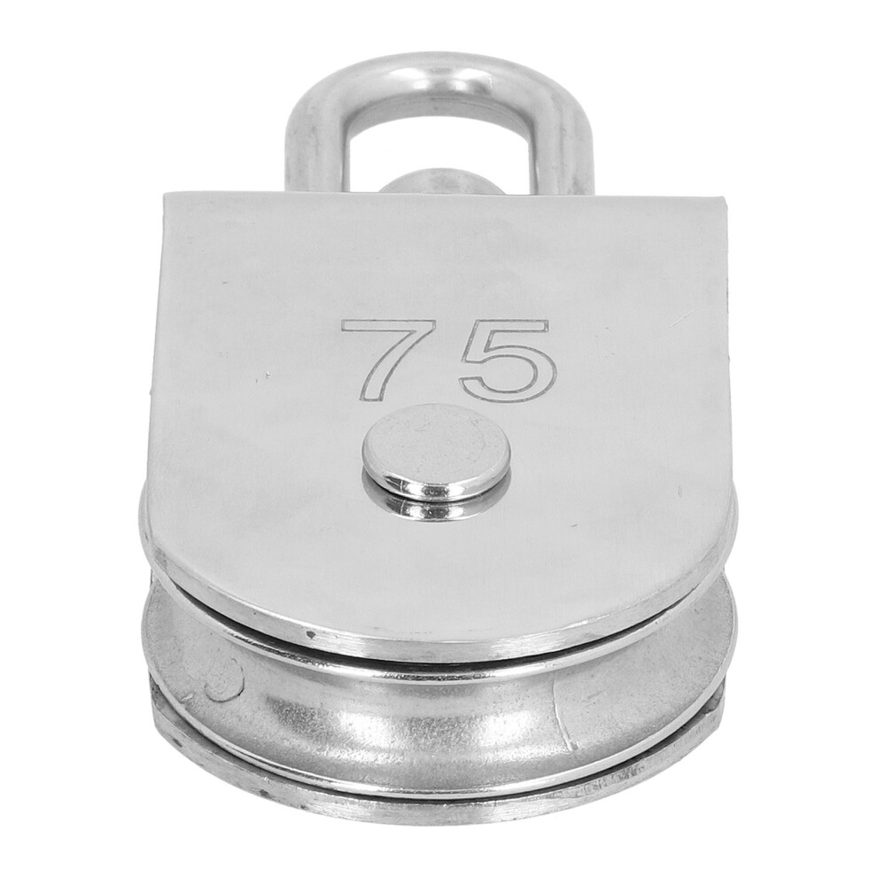 Single Wheel Swivel Pulley Block 750Kg, 316 Stainless Steel, Silver 4981390780757