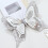 Butterfly Christmas Ornament Silver White 3D Set 4