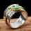 925 Silver Plated Turquoise Ring Women Size 6-13 3