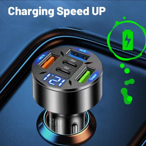 USB车充适配器 QC3.0+PD 3口 2