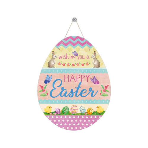 Wooden Easter Bunny Hanging Decoration 2