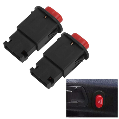 Warning Light Switch Button, Safer Riding Waterproof Easy Connection Hazard Light Switch Button For Motorbike Scooter 2