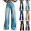 Women's Retro Wide Leg Jeans Light Blue L 3