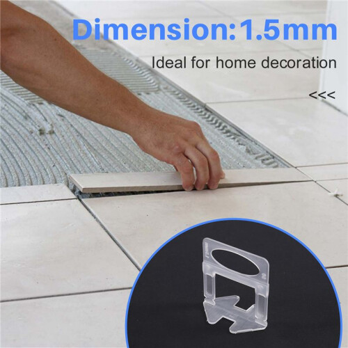 900PCS 1.5mm Wall Floor Tile Leveling System Clips Ceramic Spacers Straps Kit Set for Tile Laying Construction Tools 2