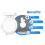 Uchwyt Ścienny do Routera  Deco BE23/BE25/BE3600/BE5000 Wifi 7, System Ścienny do Domu WiFi, 2 Szt. 7