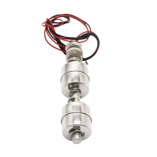 2PC Liquid Water Level Sensor Stainless Steel Double Ball Float Switch Tank Pool 1