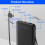 Φορητό power bank 10000mAh εξωτερική μπαταρία φορτιστής τηλεφώνου με καλώδιο διπλής 3