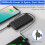 Φορητό power bank 10000mAh εξωτερική μπαταρία φορτιστής τηλεφώνου με καλώδιο διπλής 4
