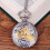 Colar com pingente vintage de relógio de bolso de quartzo 6
