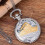 Colar com pingente vintage de relógio de bolso de quartzo 7