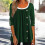 (Green,M)Ladies Solid Color T-shirt Basic Work Tops Crew Neck Tunic Blouse 1