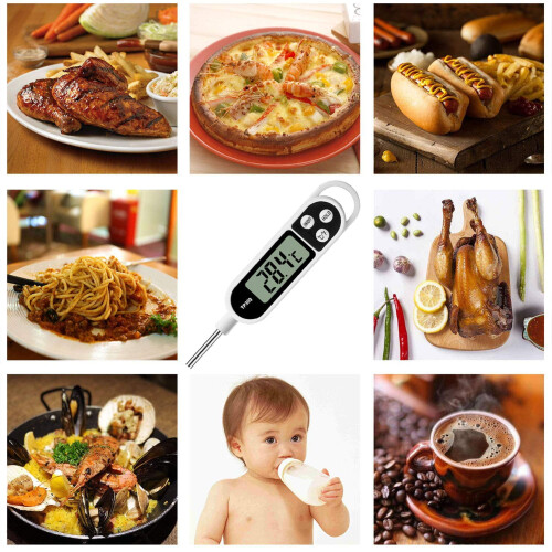 Digital Meat Thermometer Waterproof Long Probe with Temp 2