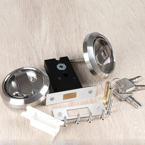 Invisible Door Lock Pull Ring Lock 304 Stainless Steel Lock Copper 1