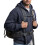 Moletom masculino com capuz, zíper frontal e textura waffle, com bolso canguru. 4