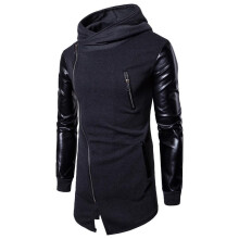 Vintage Hip Hop Men's Hoodie XL with Comfortable Oversize Fit and Urban Long Sleeve Style Gray