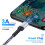 Adaptor încărcător auto USB-C, pachet de 3, cu 2 cabluri de 3 m, încărcare rapidă, compatibil cu Android 8