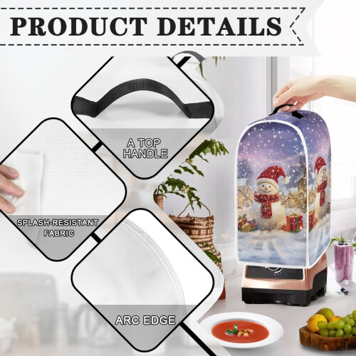 Håndrem til foodprocessor Universel polyester til hjemmekøkken indendørs, julesnemand 1