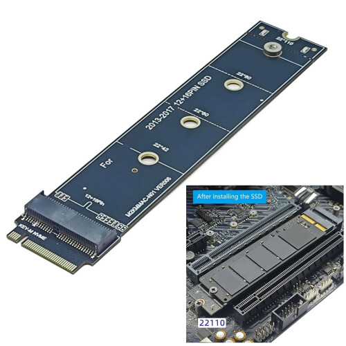Προσαρμογείς καρτών SSD 12+16 ακίδων σε M.2Key M NVME Risers 22110 Μέγεθος για μετατροπείς SSD για 1