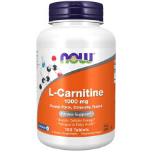 NOW L-Carnitine 1000mg 100 Tabs Fitness Support