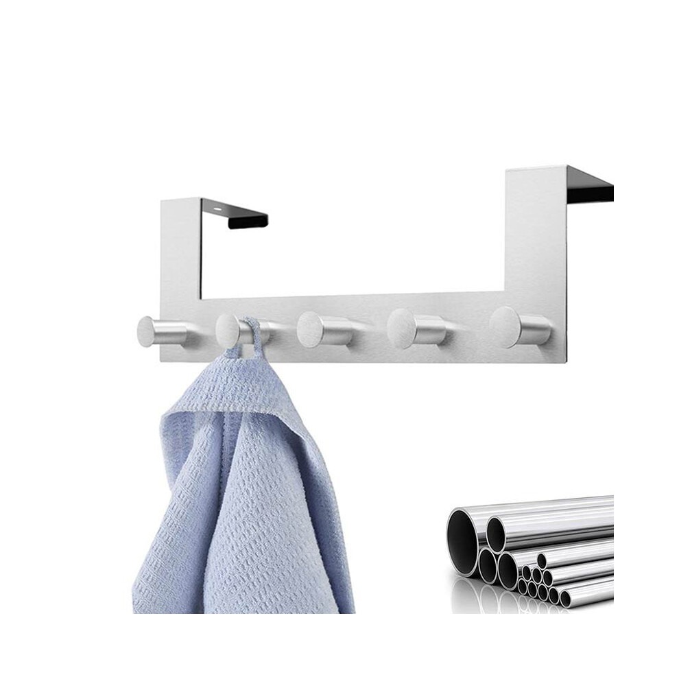 Stainless Steel Over Door Hook Coat Bath Towel Hanger Brushed Finish For Bedroom 6461731066750