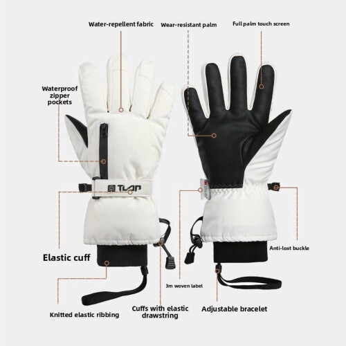 3M Thinsulate Winter Ski Gloves Water-Resistant Windproof 2