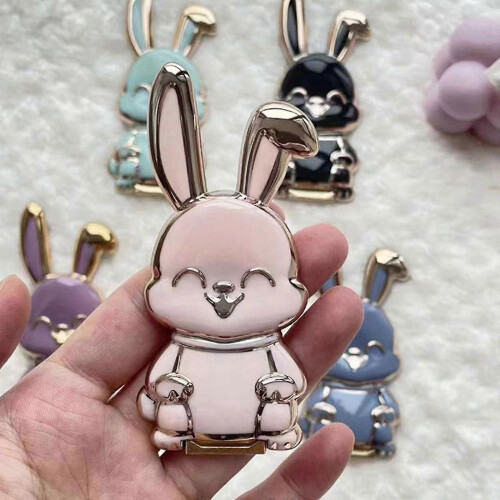 (Green) Foldable Rabbit Mobile Phone Holder Desk 3d Phone Holder Foldable Phone Stand(Multiple Available) 1