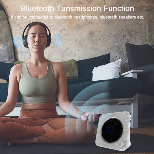Φορητό CD Player με ενσωματωμένα ηχεία, Bluetooth (Λήψη/Μετάδοση), Ραδιόφωνο FM, USB, AUX, 2