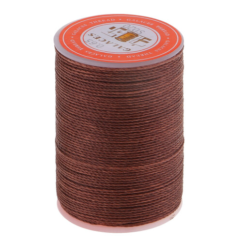 Leather Sewing Waxed Polyester Cord Thread Stitching Craft Dark Coffee 1
