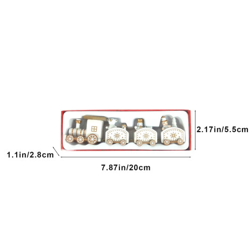 Wooden Christmas Train Toy with 4 Sections 2