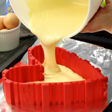 4 stampi in silicone alimentare rossi 19x5,5 cm